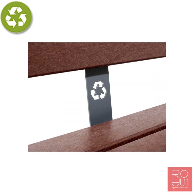 Banc Silaos en acer i plàstic reciclat